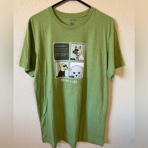 NWOT Teddy the Dog Women's Shirt "I'm not a cat", Size L